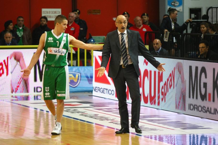 Lakovic con coach Vitucci (Ciamillo)